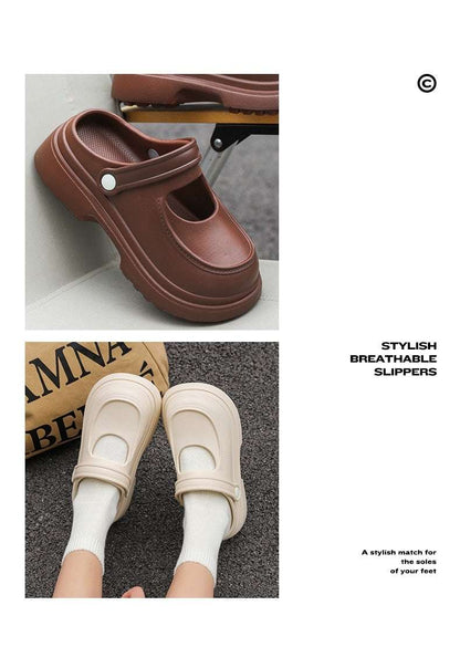 Mary Jane Closed-toe Slippers Female EVA Outdoor Non-slip Beach Flip-flops Mary Jane Closed-toe Slippers Female EVA | Ectron Online