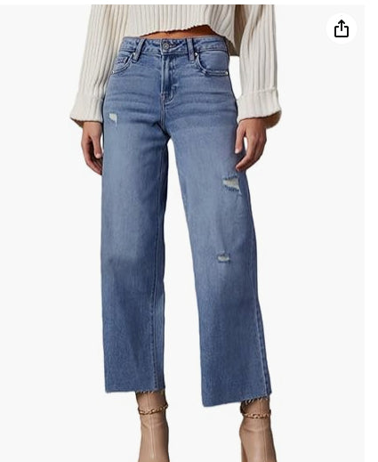 Women's High Waisted Loose Jeans Women's High Waisted Loose Jeans | Ectron Online
