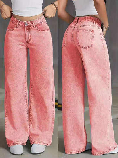 Sweet And Spicy Style High Waist Straight Jeans
