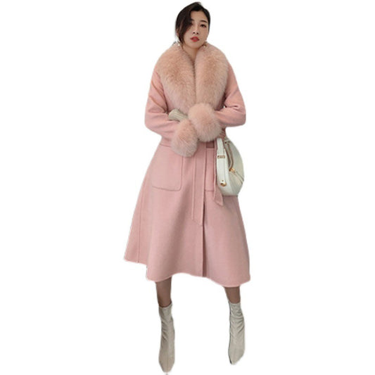 Korean Slim Fit Mid-Length Woolen Coat