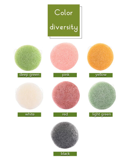 Natural Konjac Facial Sponge - Round Exfoliating Cleansing Puff Konjac Sponge For Washing Face Round Kon | Ectron Online