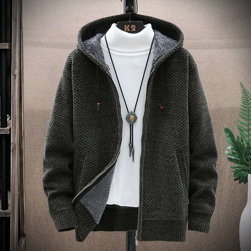 Men's Slim Fit Zipper Hoodie Sweater Hooded Sweater Men's Zipper Sweater Slim | Ectron Online