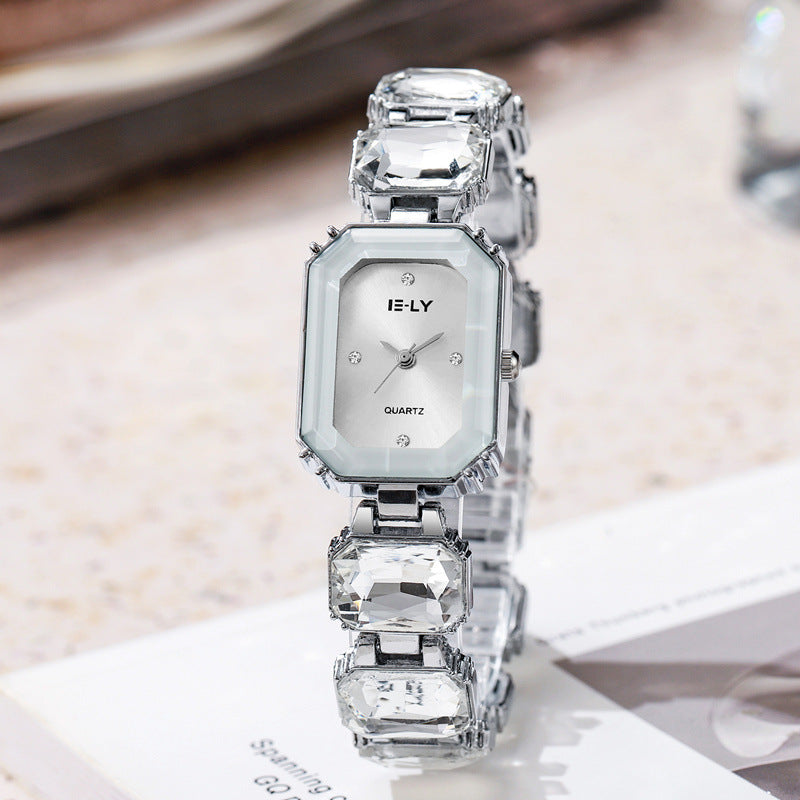 Niche Colorful Steel Belt Square Watch Colorful Niche High-grade Steel Belt Squ | Ectron Online