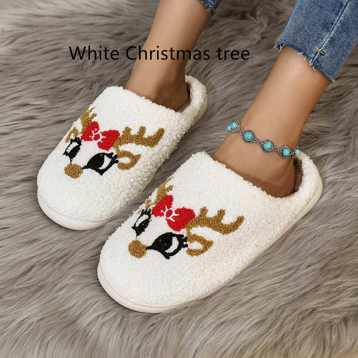 Christmas Home Slippers – Soft Bottom, Warm & Quiet Comfort Christmas Home Slippers Indoor Soft Bott | Ectron Online