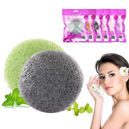 Natural Konjac Facial Sponge - Round Exfoliating Cleansing Puff Konjac Sponge For Washing Face Round Kon | Ectron Online