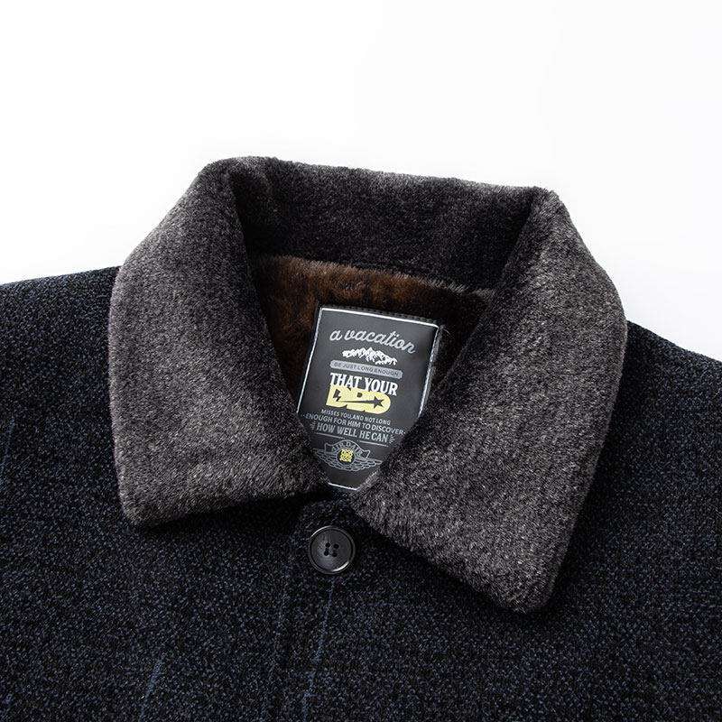 Daddy Fleece-Lined Thickened Chenille Cotton Padded Coat