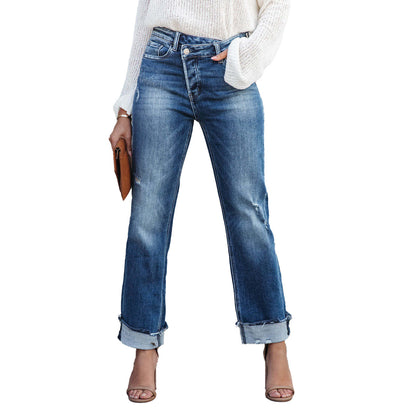 Women's Fashion Individual Casual Loose Jeans