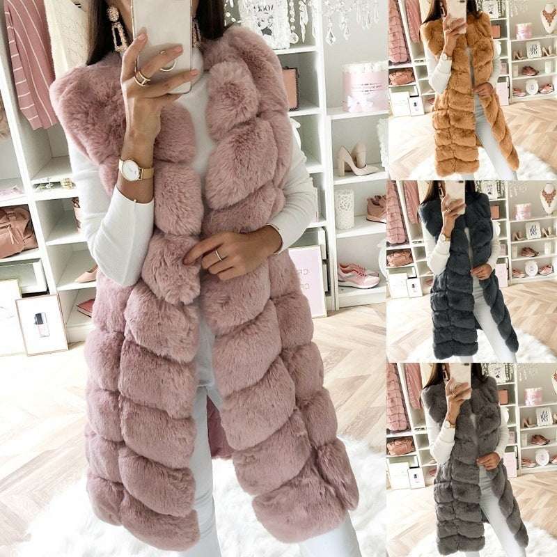 Long Faux Fur Vest