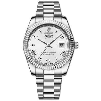 Men's &amp; Women's Blue Quartz Business Watch Set Blue Quartz Watch Couple Business Watch | Ectron Online