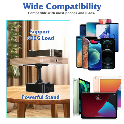 4-in-1 Wireless Speaker & Phone Stand | 5000mAh Power Bank with RGB 1Pc 4 In 1 Foldable Wireless Speaker Pho | Ectron Online
