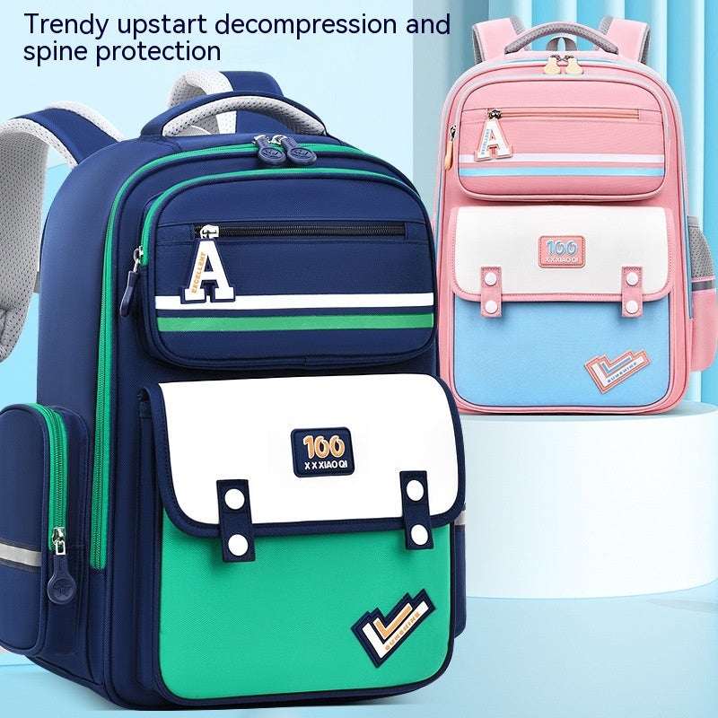 Spine & Waist Protection Schoolbag | Burden-Reducing Kids Backpack New Student Schoolbag Waist And Spine Pr | Ectron Online