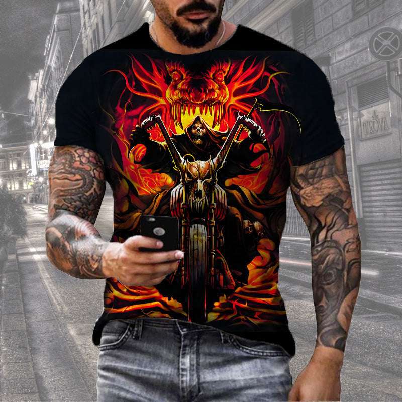 Men’s Digital Print Street Sports T-Shirt – Short Sleeve Tee Men's Digital Print Street Sports Short | Ectron Online