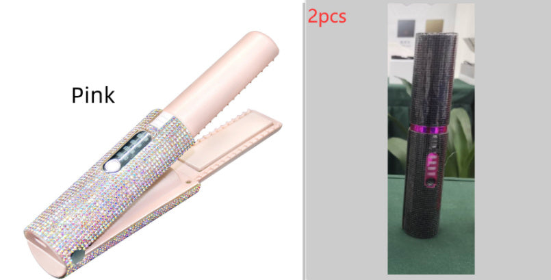 2-in-1 Electric USB Hair Straightening Brush & Curler 2-In-1 Electric USB Hair Straightening B | Ectron Online