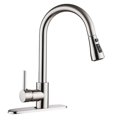 Brushed Copper Pull-Out Kitchen Faucet - Hot & Cold Dual Mode Sink Tap Pull-out Hot And Cold Household Kitchen | Ectron Online