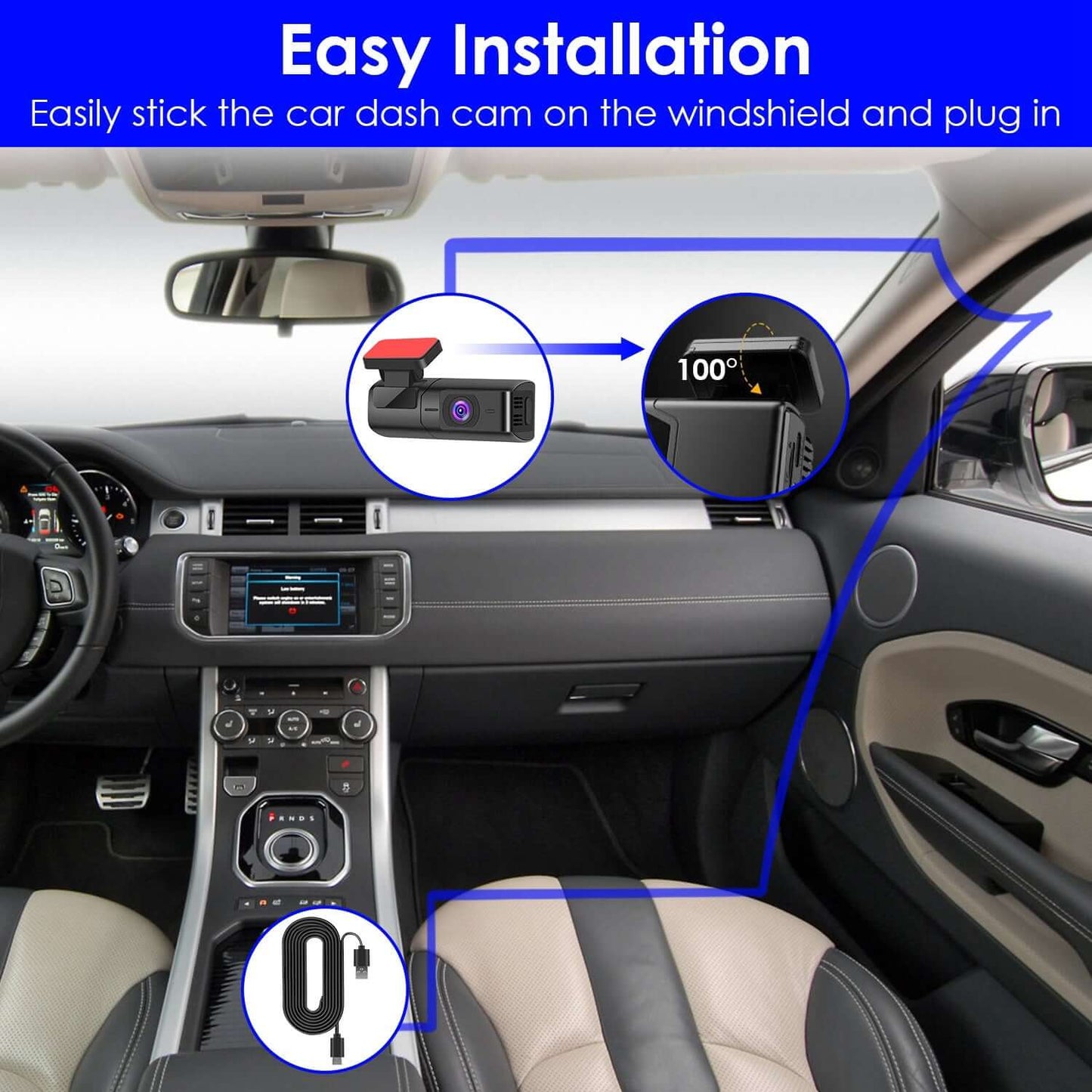 2K HD WiFi Front Dash Cam - 140° 1Pc 2K HD Front Dash Cam For Car With IP | Ectron Online