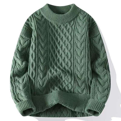 Men's New Autumn Winter Twist Knit Sweater - Casual Round Neck Pullover Autumn And Winter New Men's Twist Sweate | Ectron Online