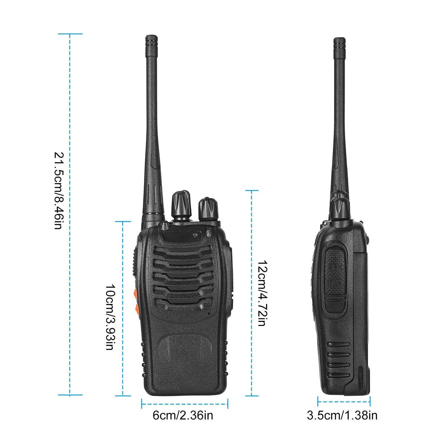 2-Pack Baofeng BF-888S Walkie Talkies | 16CH Long Range UHF Two-Way Radio 2 X Baofeng BF-888S Walkie Talkies Two W | Ectron Online