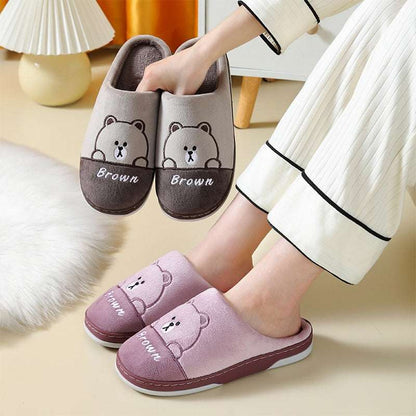 Cute Bears Plush Slippers – Warm Winter Non-slip House Shoes Cute Bears Slippers Warm Winter House Sh | Ectron Online