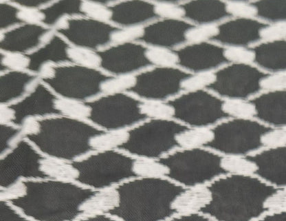 Black and white geometric patterned fabric