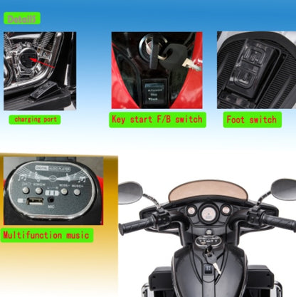 12V Two-Seat Kids Electric Motorcycle - 3-Wheel Ride-On Motorbike Kids Motorcycle,ride On Motorcycle,Kids | Ectron Online