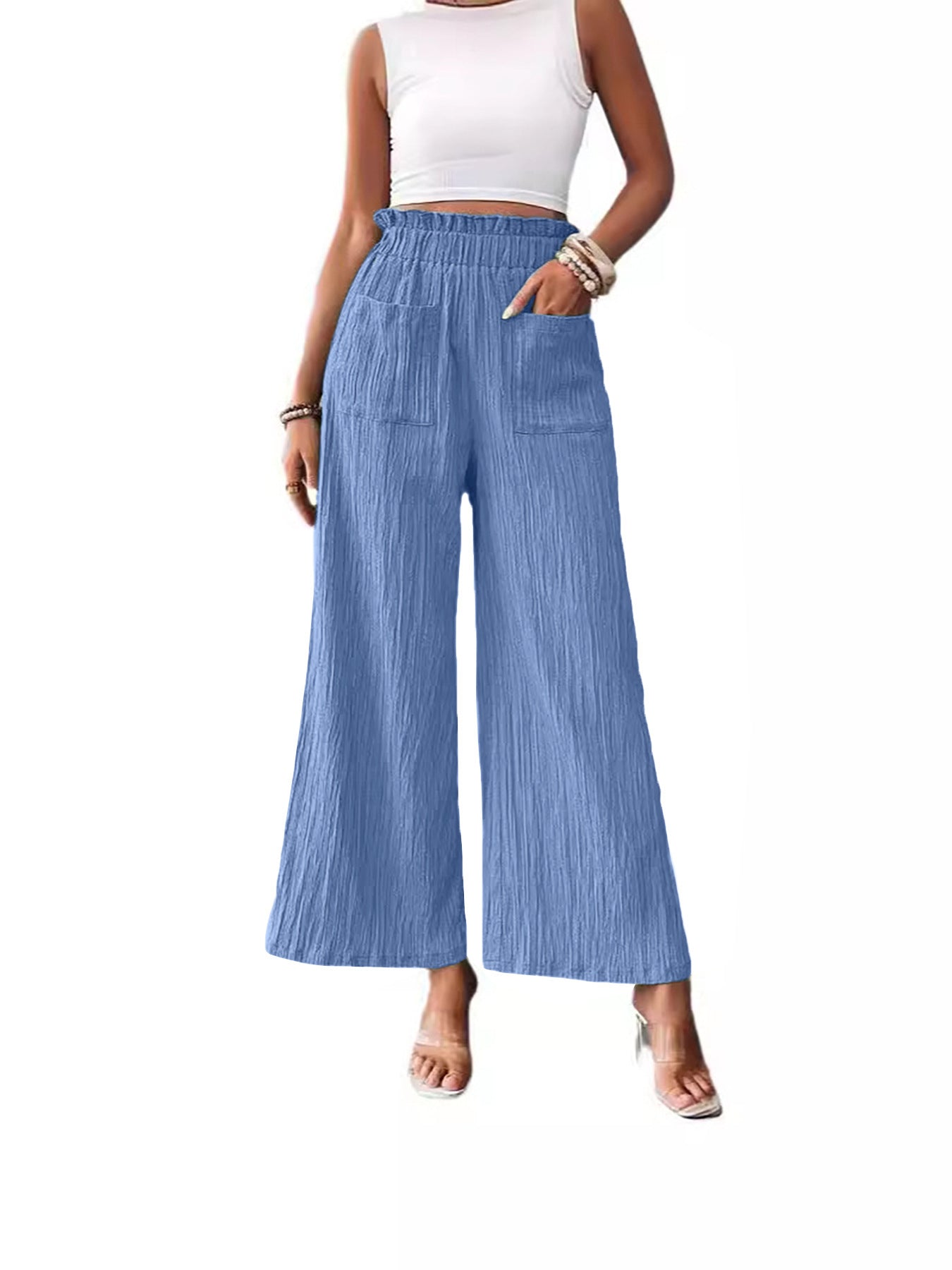 Casual Loose-fitting Wide-leg Slim-fit Trousers Casual Loose-fitting Wide-leg Slim-fit T | Ectron Online