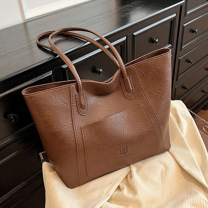 Casual Retro Shoulder Bag Commuter Tote Casual Retro Shoulder Bag Texture Class | Ectron Online