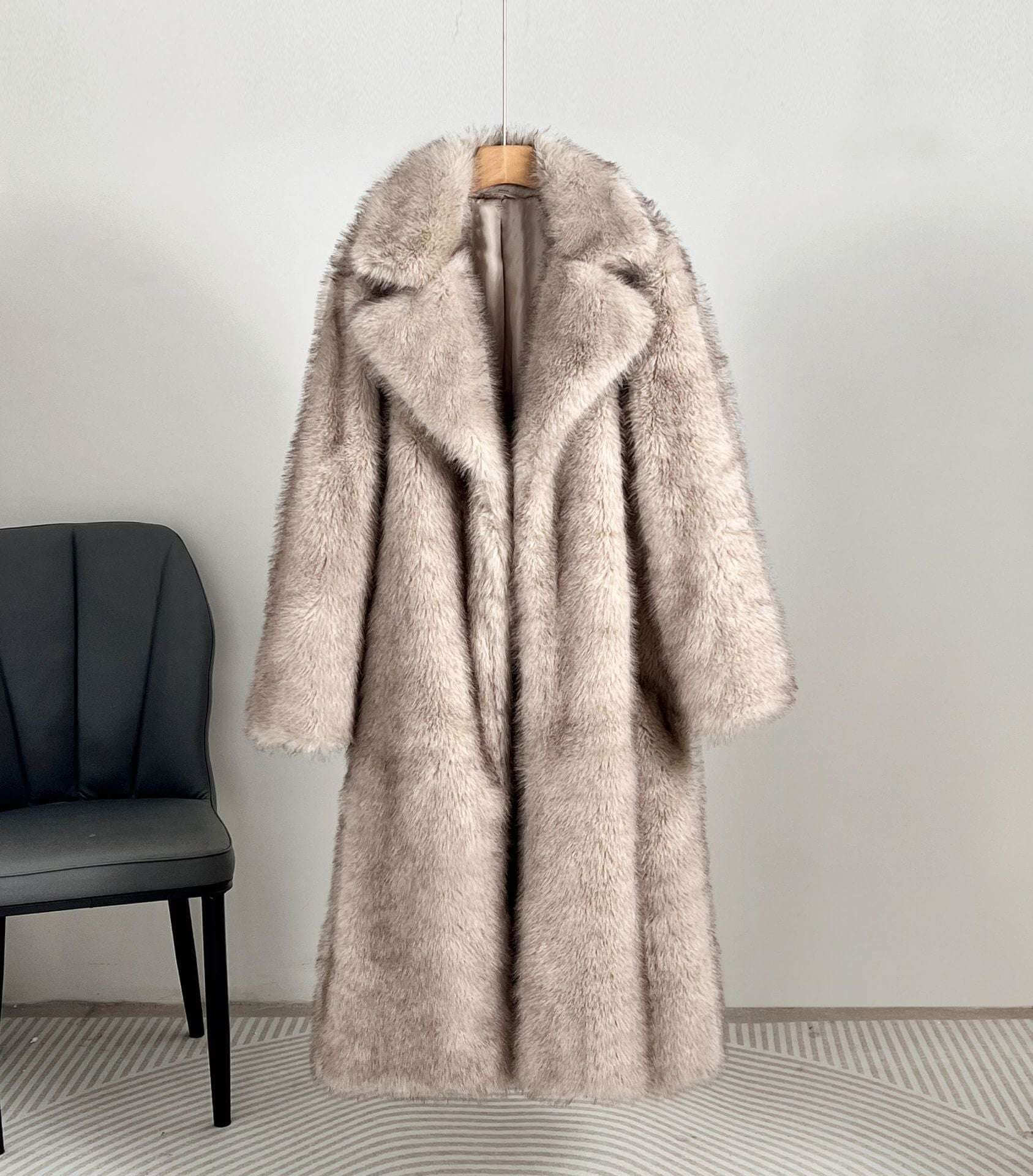 Extended Faux Fur Overcoat Autumn And Winter Extended Imitation Fur | Ectron Online