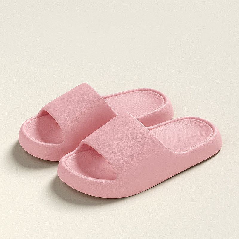 Solid Thick-soled Home Slippers Summer Non-slip Floor Bathroom Slipper For Women Men's House Shoes Solid Thick-soled Home Slippers Summer N | Ectron Online