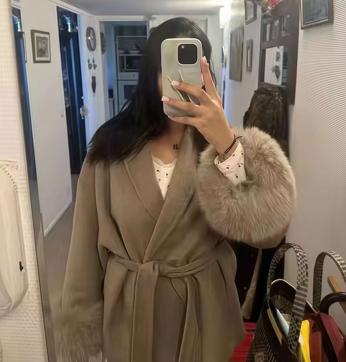 Plus Size French Elegant Woolen Overcoat