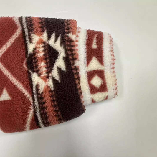 Casual Geometric Pattern Hooded Jacket

