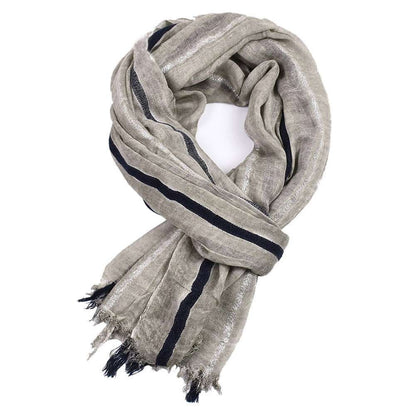Men's Retro Gentleman Striped Scarf Men's Retro Gentleman Gold Thread Stripe | Ectron Online