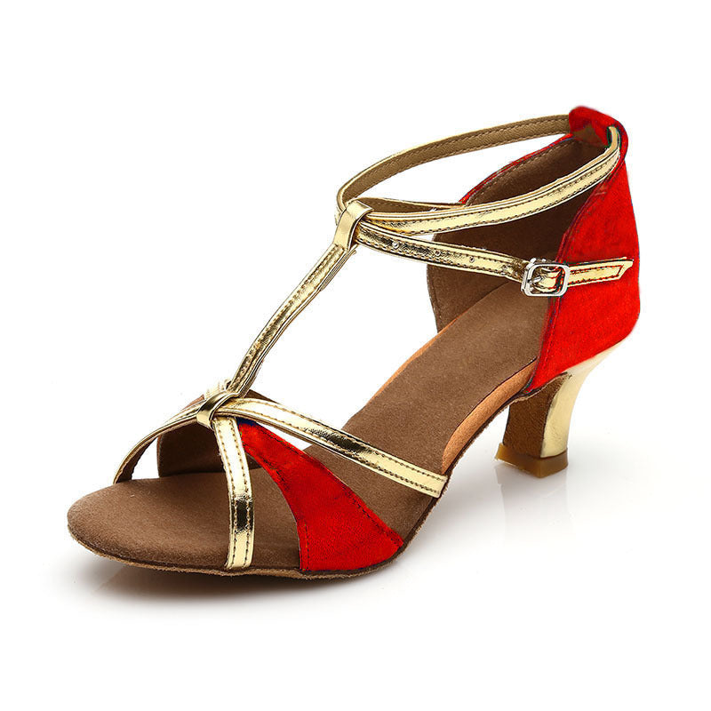 Ladies’ Latin Dance Shoes – Soft Sole & Mid-High Heel Ballroom Latin Dance Shoes Ladies Soft-Soled Mid- | Ectron Online