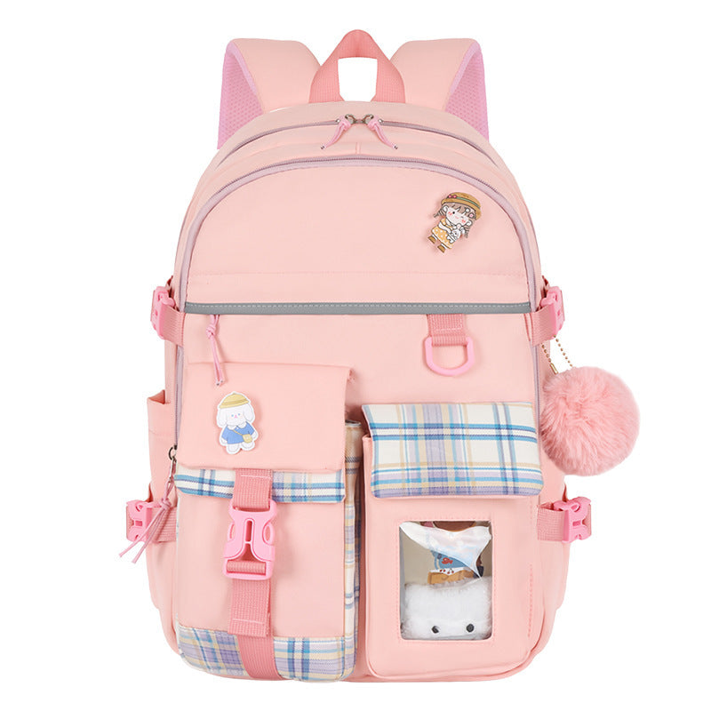 Cute Cartoon Student Schoolbag | Lightweight Burden-Reducing Bag Cartoon Cute And Lightweight Burden-redu | Ectron Online