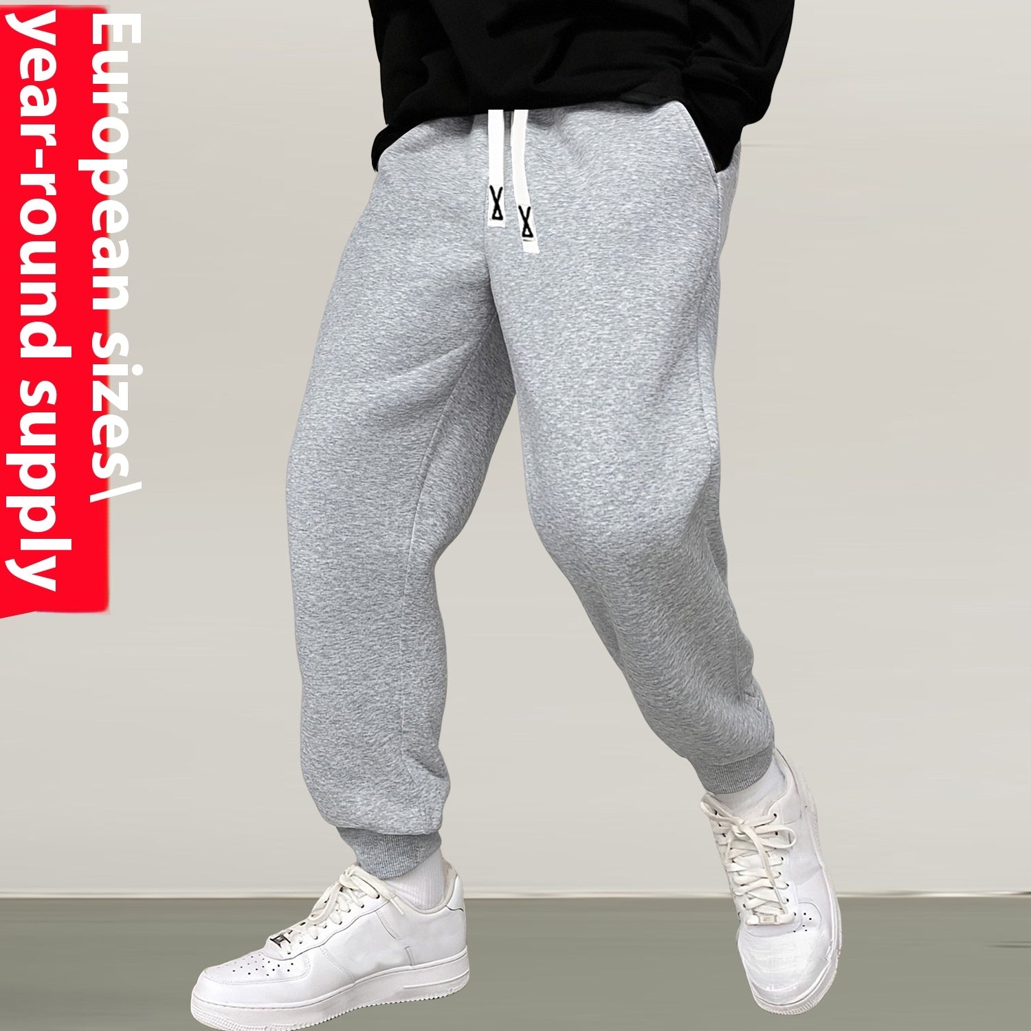Loose Ankle-Cuff Sweatpants for Men Pants Men Ankle-tied Sweatpants Spring A | Ectron Online