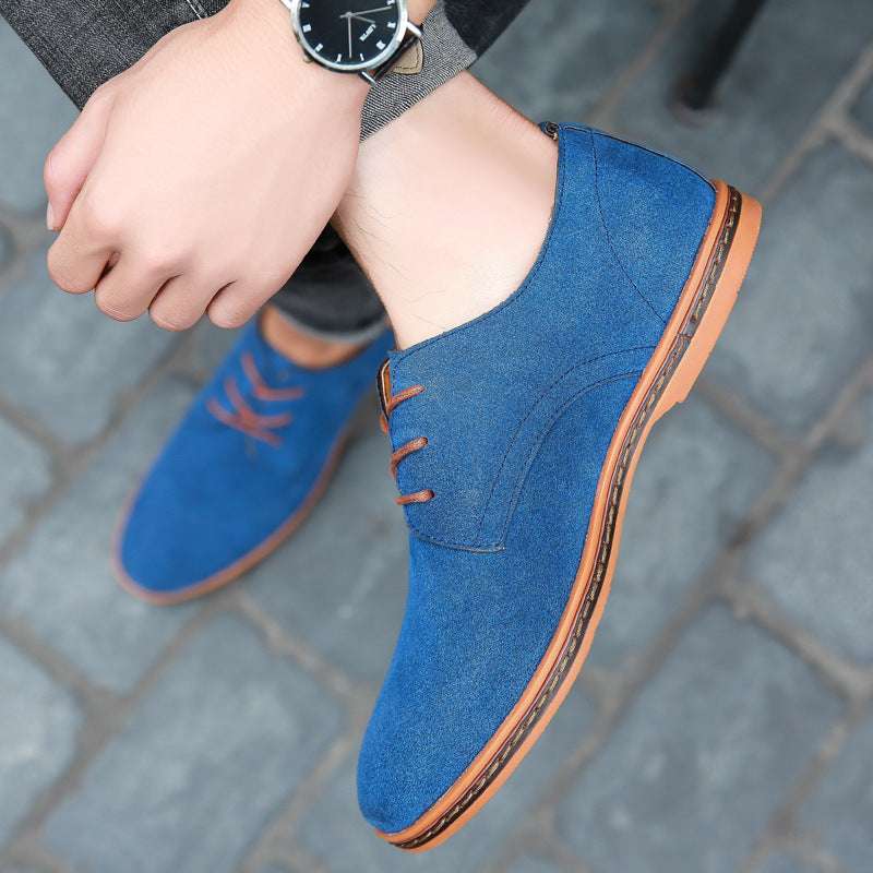 Men's Casual Leather Shoes With Cow Tendon Bottom