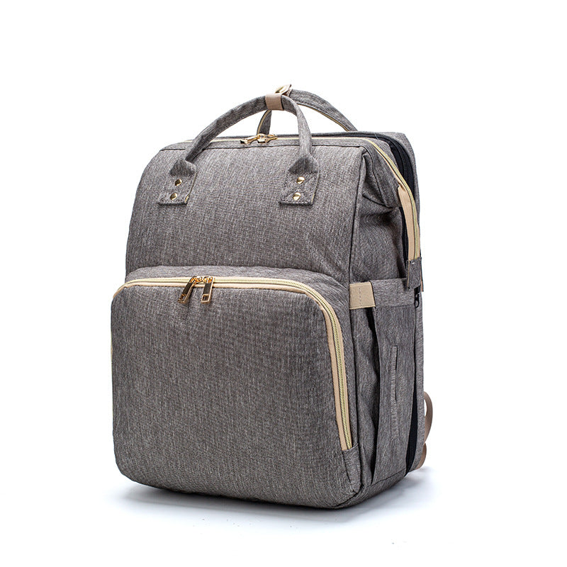 3-in-1 Diaper Bag Backpack with Folding Baby Bed & USB Charging Port USB Charging Version Mommy Bed Backpack | Ectron Online