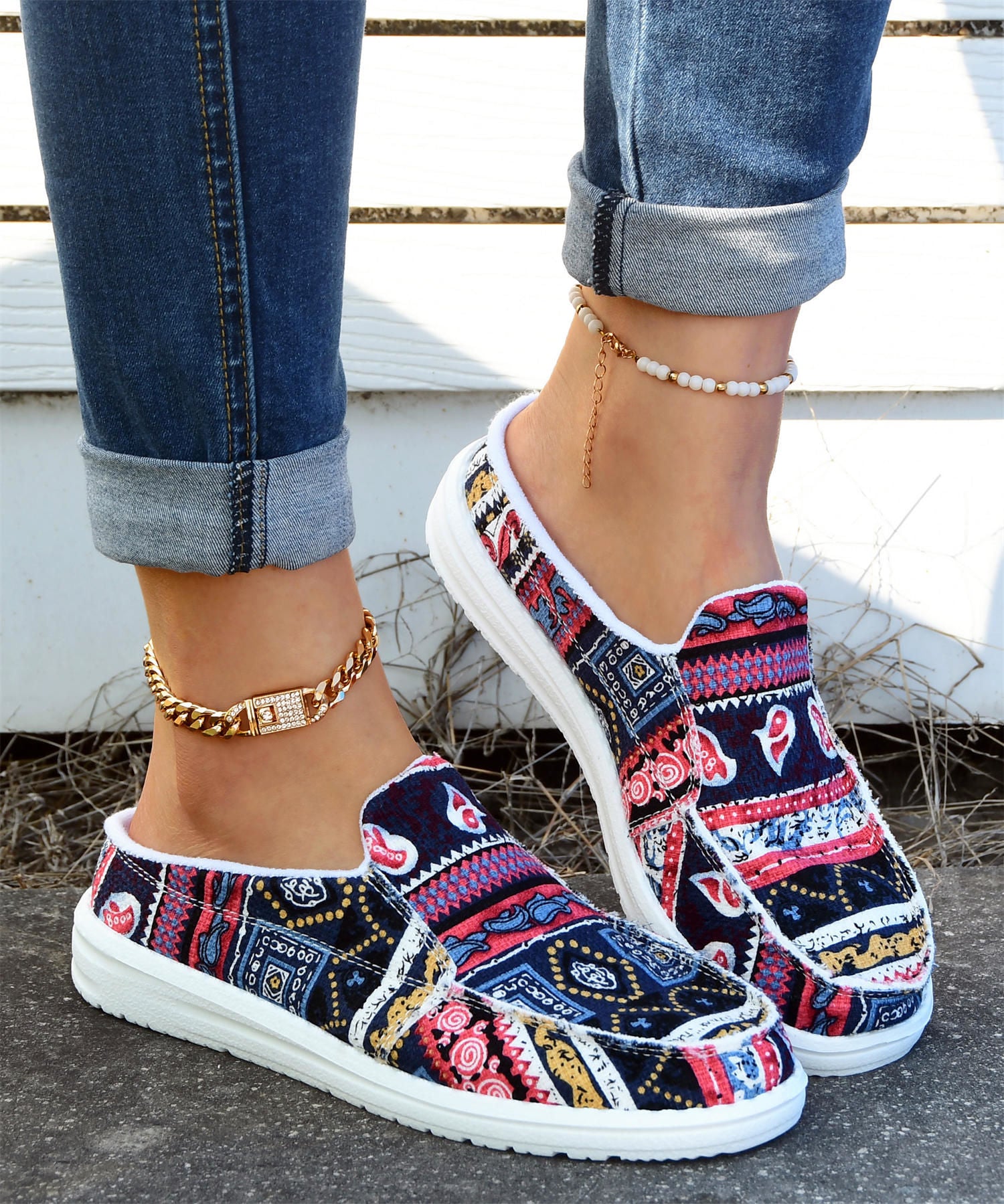 Spring And Summer New New Stylish Slippers Outer Wear Floral Cloth Shoes Spring And Summer New New Stylish Slippe | Ectron Online