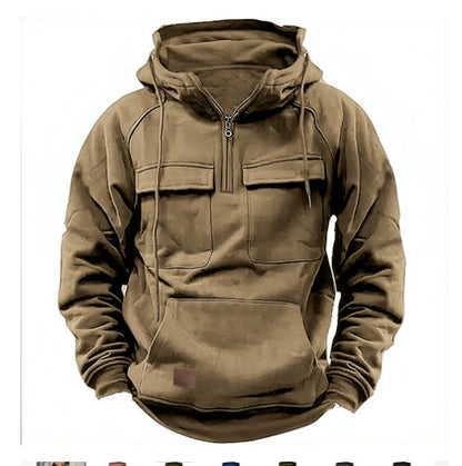 Men's Zip-Up Hoodie with Drawstring - Casual Fashion Sports Sweatshirt Men's Zip-up Hoodies Sweatshirt With Dra | Ectron Online