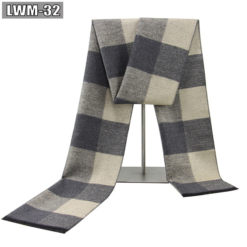 Men's Cashmere Business Plaid Scarf Men's Scarf European And American Cashme | Ectron Online