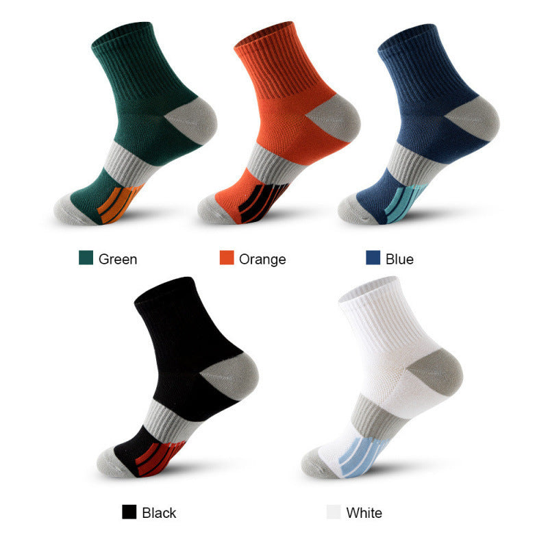 Men's Basketball Crew Socks Men's Middle Tube Socks Color Matching S | Ectron Online