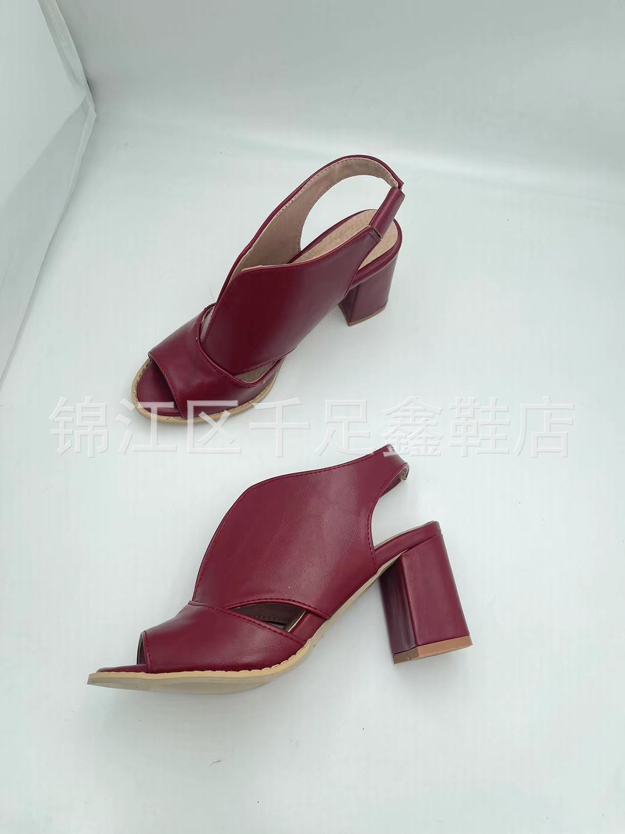 Summer Women’s Stylish Peep Toe Chunky Heel Sandals Summer Women's Stylish Peep Toe High Hee | Ectron Online