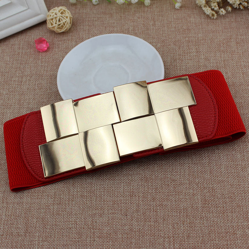 Fashionable Waistband: Elastic with Metal Buckle & Decorative Seal Belt | Ectron Online