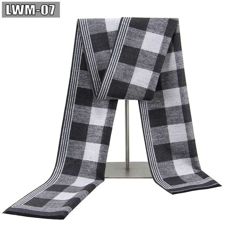 Men's Cashmere Business Plaid Scarf Men's Scarf European And American Cashme | Ectron Online