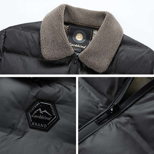 Men's Winter Business Casual Lapels Fur Collar Coat