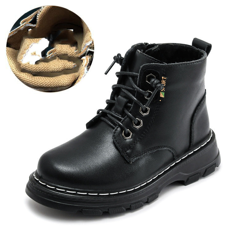 CUHK British Baby Boots | Soft-Soled Cowhide & Cotton CUHK Children's British Baby Soft-soled | Ectron Online