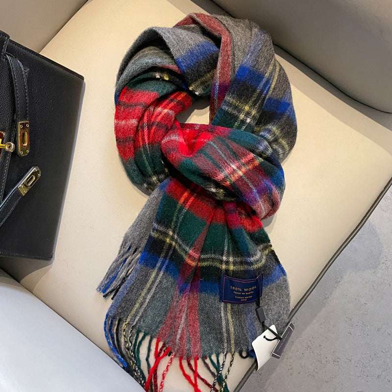 Men's Wool Scarf Wool Scarf Men's Winter Red New Style Fr | Ectron Online