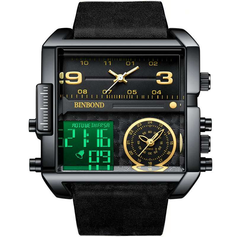 Men's Large Dial Sports Quartz Watch Men's Fashion Large Dial Multi-functiona | Ectron Online