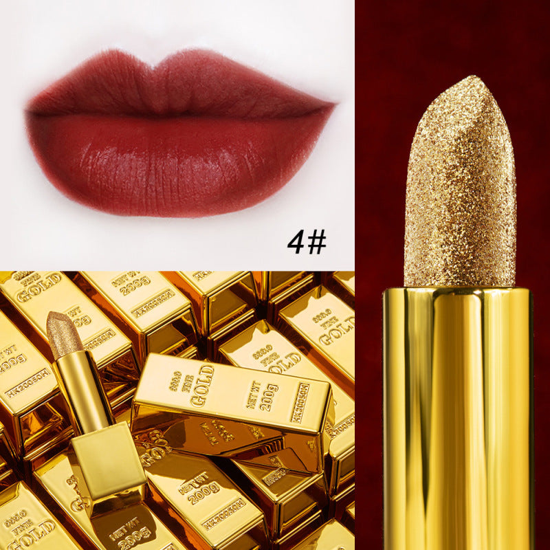 Velvet Matte Gold Lipstick – Non-Stick, Long-Lasting Shine Velvet Matte Non-stick Cup Is Not Easy T | Ectron Online