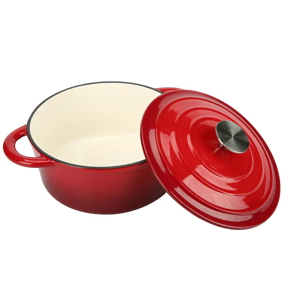 4.5 QT Enamel Cast Iron Dutch Oven - Pot with Lid & Dual Handles Dutch Oven,Dutch Oven Pot With Lid,4.5 Q | Ectron Online
