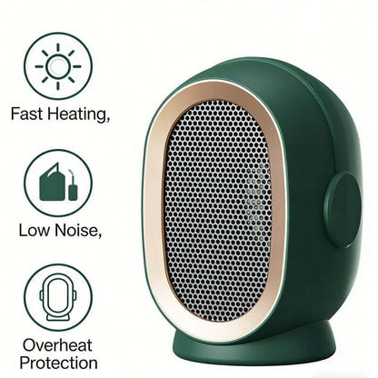 800W Mini Electric Fan Heater - Portable Heater for Office & Home